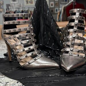 Mix No. 6 Metallic Strappy Heels